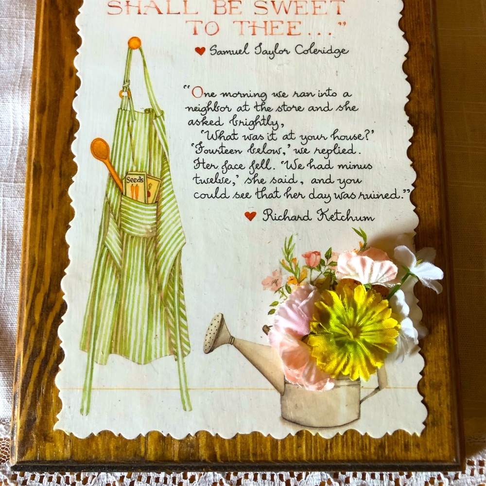 Wood Plaque Wall Art “ALL SEASONS SHALL BE SWEET..